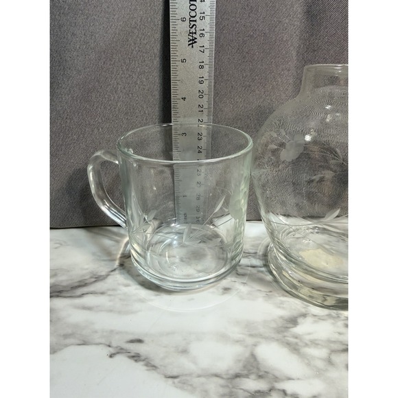 PRINCESS HERITAGE COLLECTION ~ BEDSIDE CARAFE ~ ETCHED FLORAL PATTERN (2594) - Picture 13 of 13